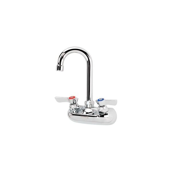 Krowne Krowne 10-400L - Silver Series 4" Center Wall Mount Faucet, 3-1/2" Gooseneck Spout 10-400L - main
